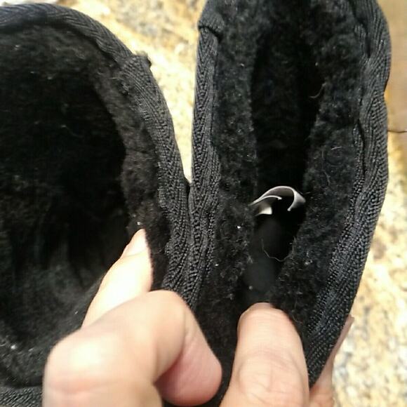 UGG 5815 Womens Classic Tall Sheepskin Lined Winter Boots Black Suede Size 6 - Picture 11 of 12